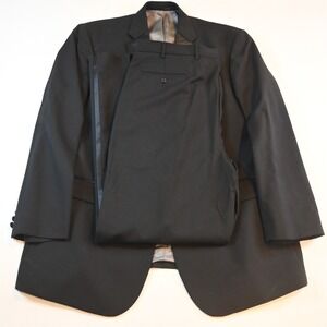 Imperial Crest 48L 40x34 Black 100% Wool Mens Jacket Pants Tuxedo